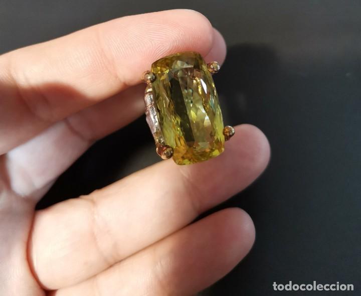 Joyeria: Anillo de plata y oro con gran Cuarzo Lim&oacute;n - Foto 6