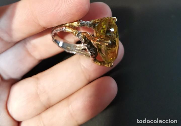 Joyeria: Anillo de plata y oro con gran Cuarzo Lim&oacute;n - Foto 8