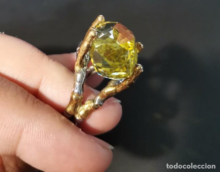 Joyeria: Anillo de plata y oro con gran Cuarzo Lim&oacute;n - Foto 9