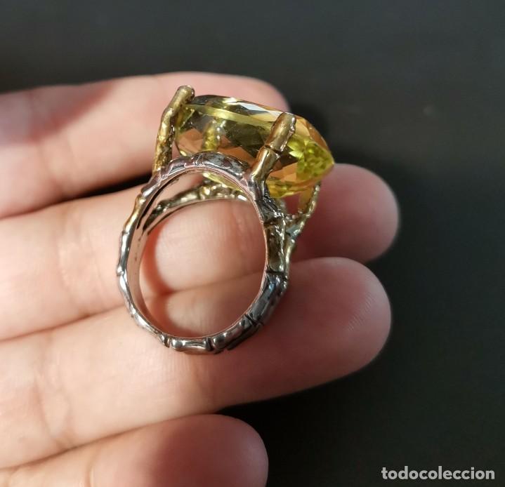 Joyeria: Anillo de plata y oro con gran Cuarzo Lim&oacute;n - Foto 10