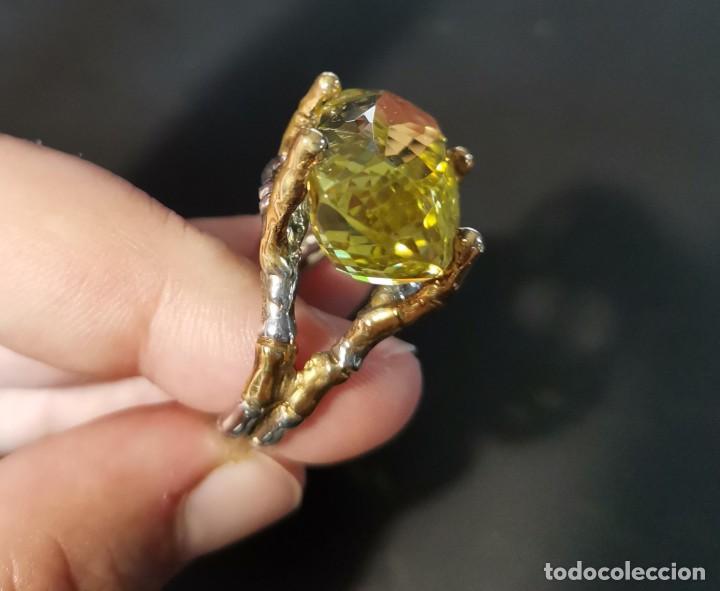 Joyeria: Anillo de plata y oro con gran Cuarzo Lim&oacute;n - Foto 11