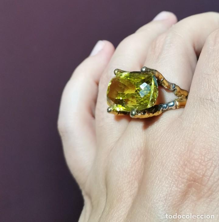 Joyeria: Anillo de plata y oro con gran Cuarzo Lim&oacute;n - Foto 12