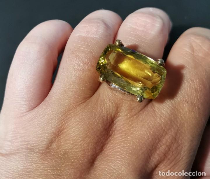 Joyeria: Anillo de plata y oro con gran Cuarzo Lim&oacute;n - Foto 14