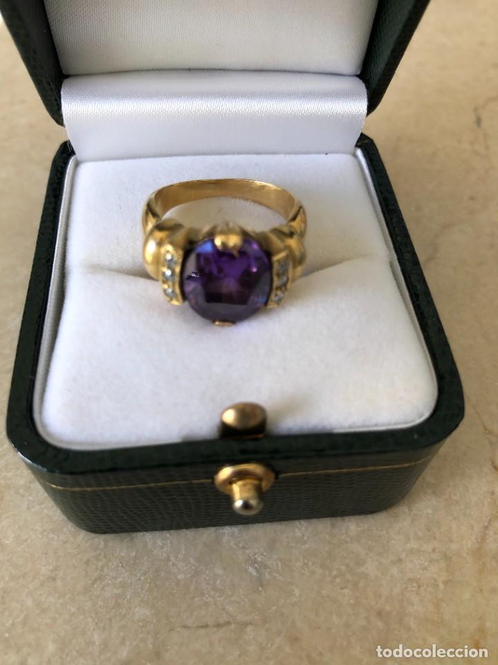 Joyeria: SORTIJA ANILLO AMATISTA ORO 18 K - Foto 4