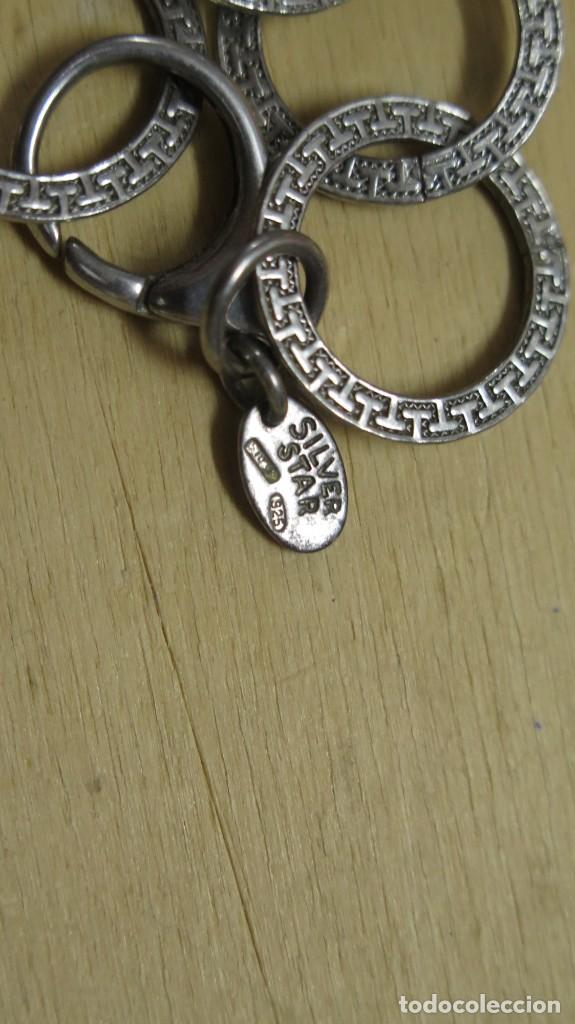 Joyeria: CONJUNTO DE PULSERA Y COLLAR. GRECA TIPO VERSACE. PLATA - Foto 10