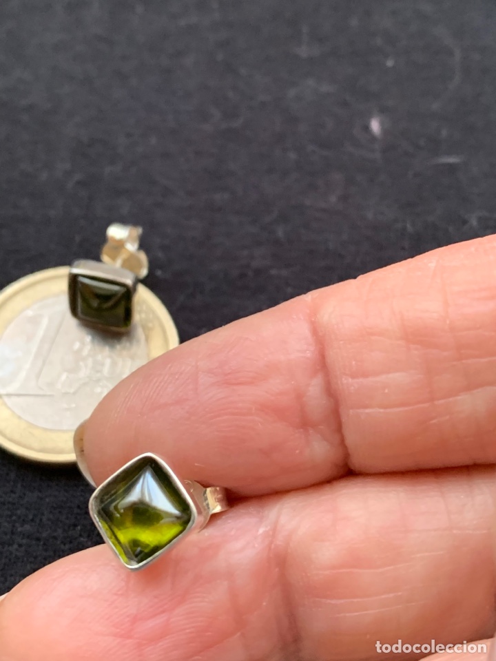 Joyeria: Pendientes de plata y peridotos - Foto 1