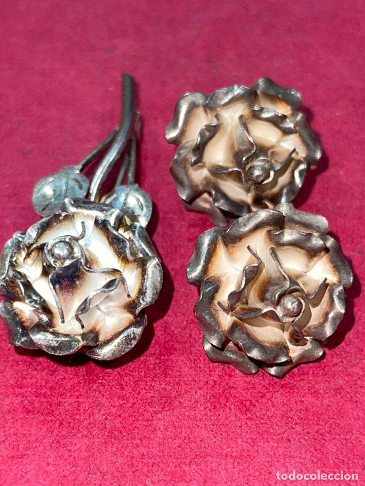 Joyeria: Fant&aacute;stico conjunto de pendientes y broche en plata de Ley - Foto 2