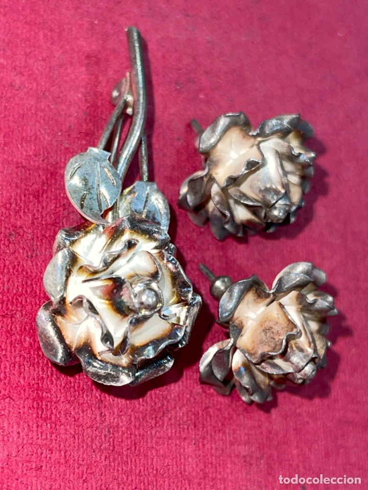Joyeria: Fant&aacute;stico conjunto de pendientes y broche en plata de Ley - Foto 3