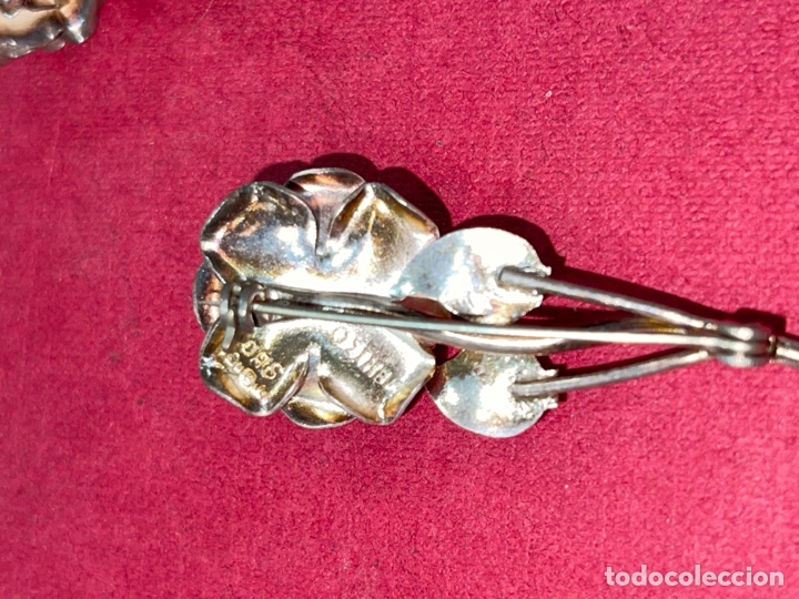 Joyeria: Fant&aacute;stico conjunto de pendientes y broche en plata de Ley - Foto 6