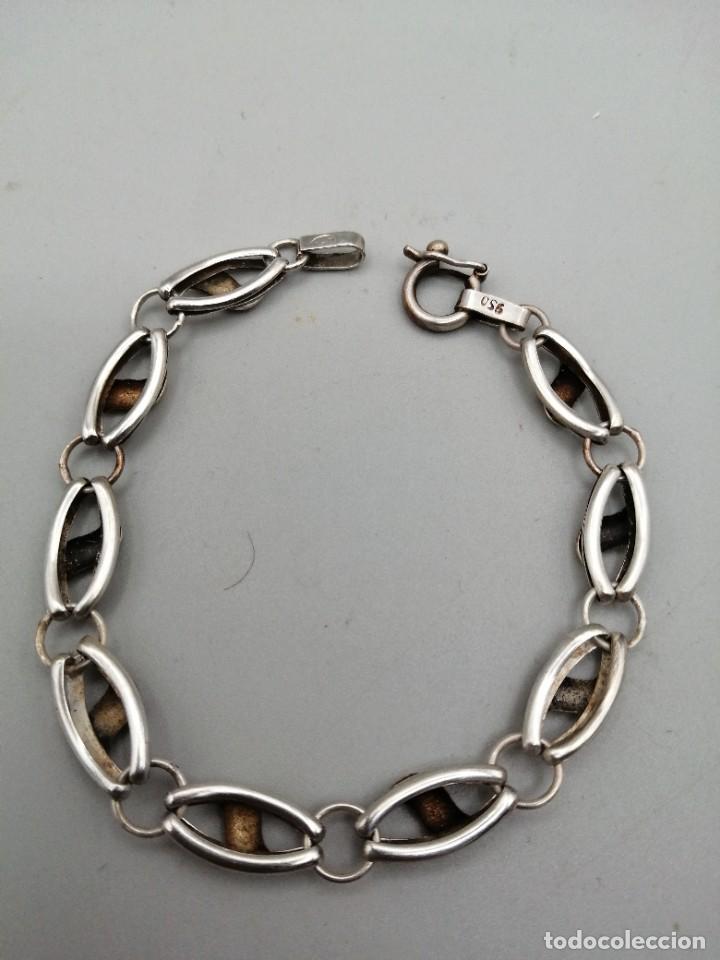 Joyeria: Pulsera plata 950mls y l&aacute;minas de oro - Foto 2