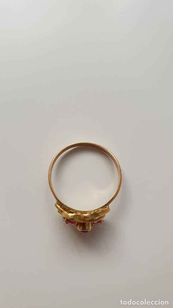 Joyeria: Anillo de oro con piedras rosa - Foto 4