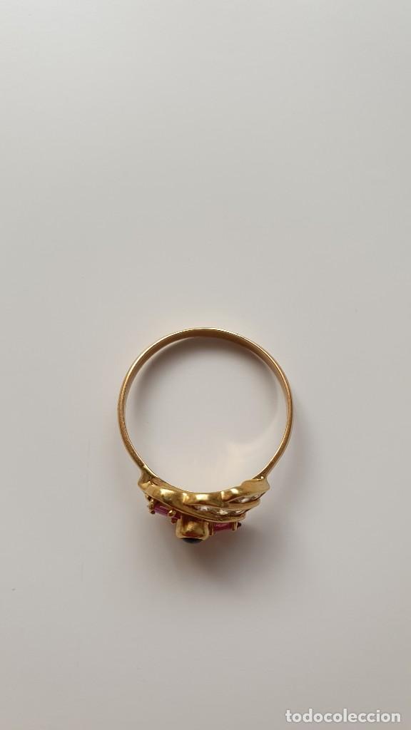 Joyeria: Anillo de oro con piedras rosa - Foto 5