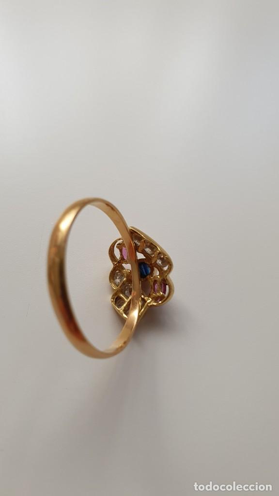 Joyeria: Anillo de oro con piedras rosa - Foto 6