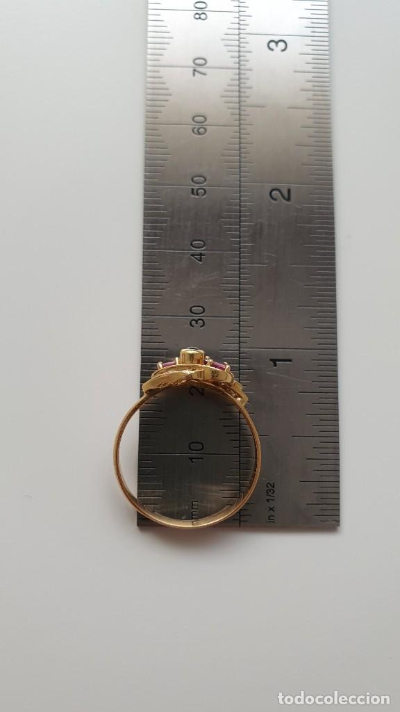 Joyeria: Anillo de oro con piedras rosa - Foto 8