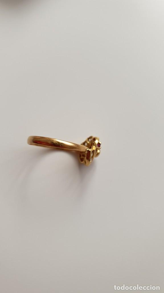 Joyeria: Anillo de oro con piedras rosa - Foto 9