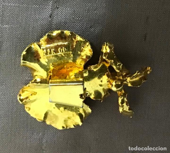 Joyeria: ORQU&Iacute;DEA BA&Ntilde;ADA EN ORO, PIEZA PARA COLLAR - Foto 3
