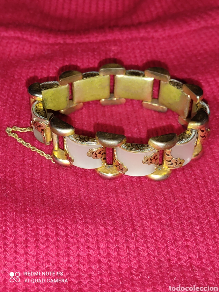 Joyeria: Antigua pulsera damasquinada,Toledo. - Foto 2