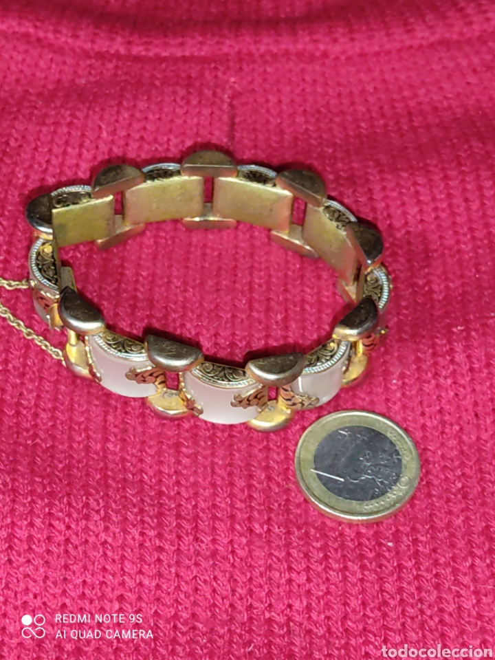Joyeria: Antigua pulsera damasquinada,Toledo. - Foto 4