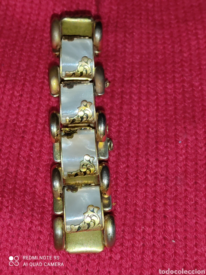 Joyeria: Antigua pulsera damasquinada,Toledo. - Foto 6