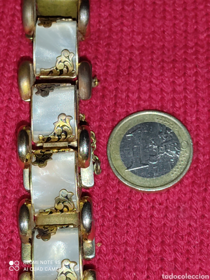 Joyeria: Antigua pulsera damasquinada,Toledo. - Foto 7