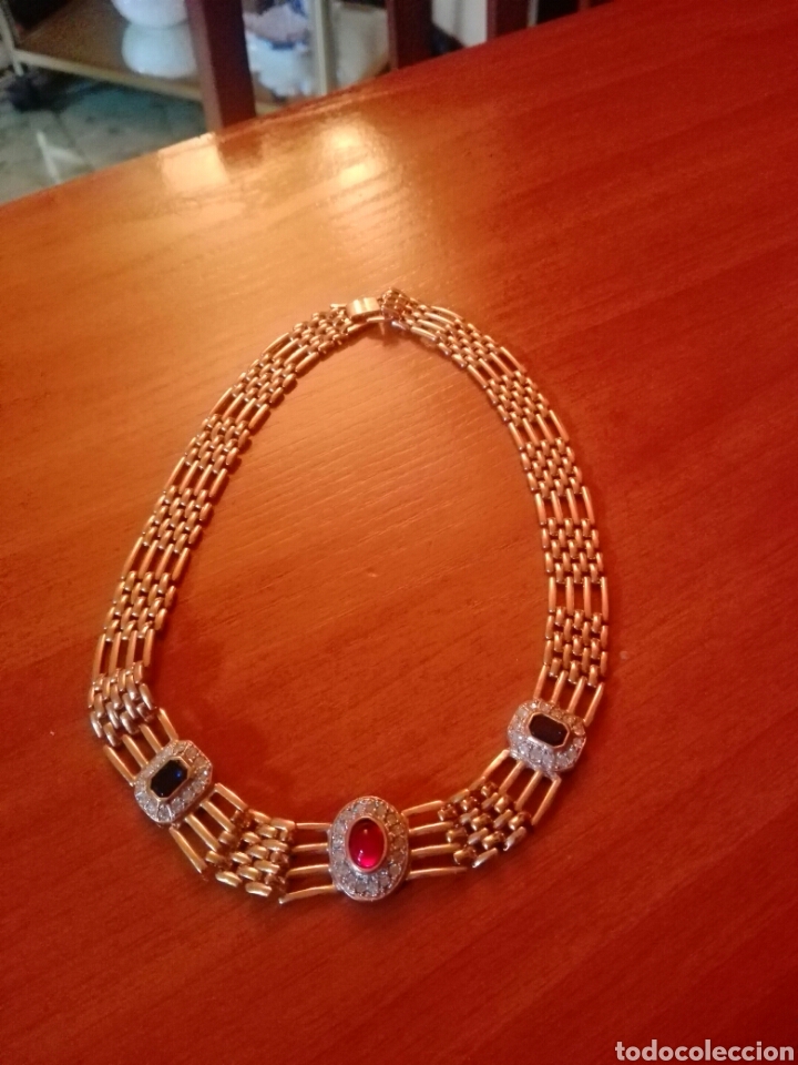 Joyeria: Gargantilla chapada en oro 9k con pedreria - Foto 1