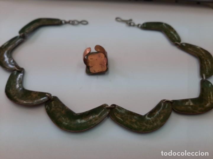 Joyeria: Collar + anillo joyer&iacute;a artistica bronce esmaltes - Foto 4