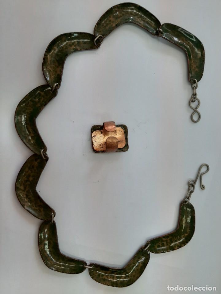 Joyeria: Collar + anillo joyer&iacute;a artistica bronce esmaltes - Foto 5