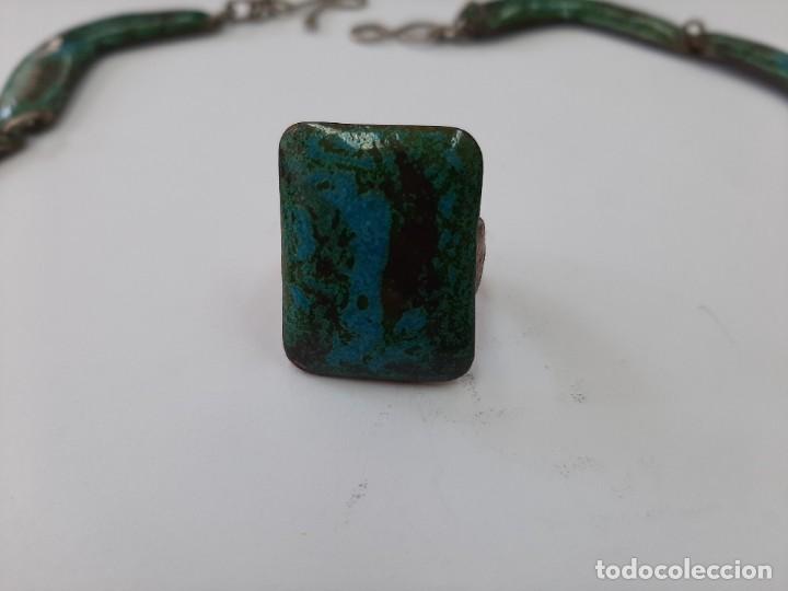 Joyeria: Collar + anillo joyer&iacute;a artistica bronce esmaltes - Foto 7
