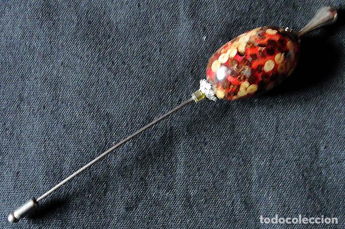 Joyeria: ALFILER DE SOLAPA DE MADERA LACADA - Foto 1