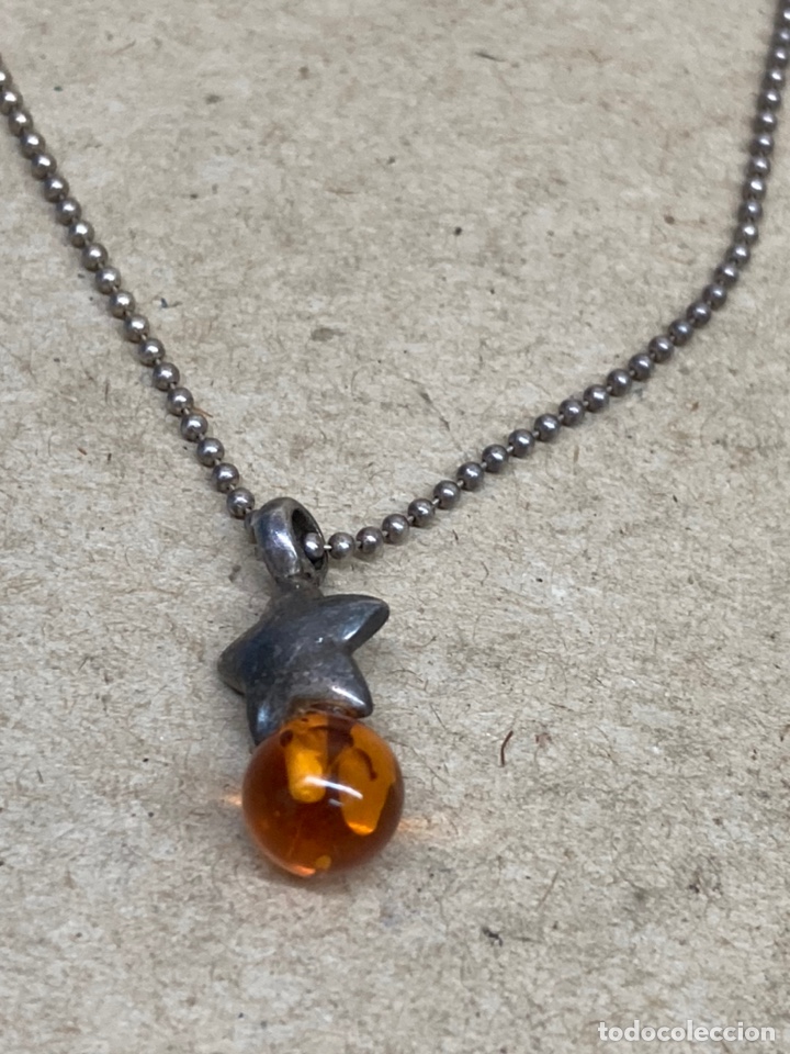 Joyeria: Cadena y colgante de plata y &Aacute;mbar - Foto 2