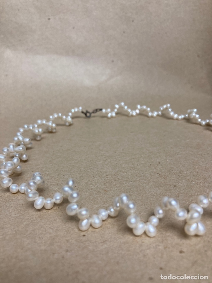 Joyeria: Collar/ gargantilla de perlas y cierre de plata - Foto 2