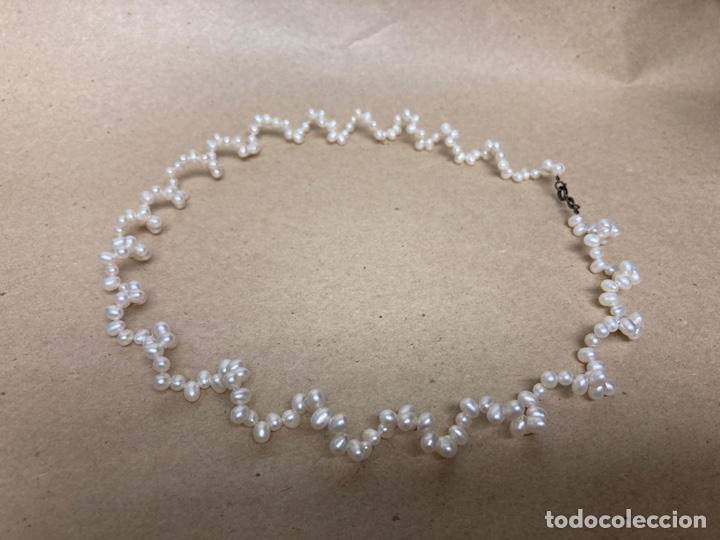Joyeria: Collar/ gargantilla de perlas y cierre de plata - Foto 3