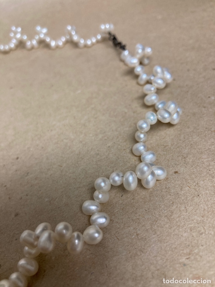 Joyeria: Collar/ gargantilla de perlas y cierre de plata - Foto 4