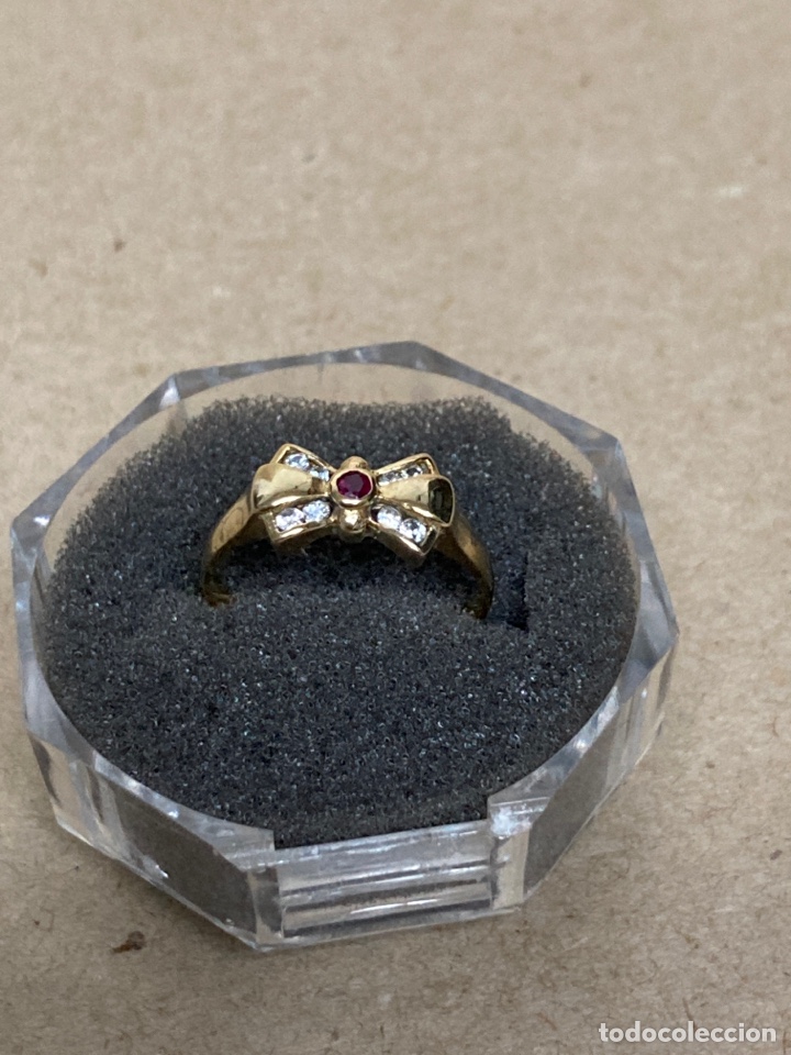 Joyeria: Sortija de plata chapada en oro 18k - Foto 2
