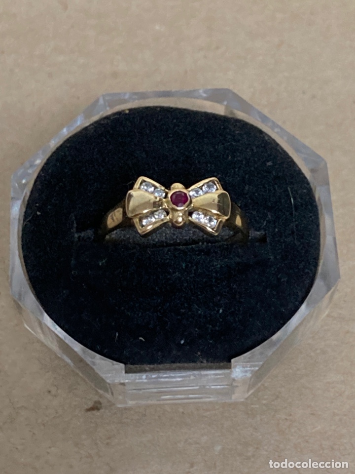 Joyeria: Sortija de plata chapada en oro 18k - Foto 3