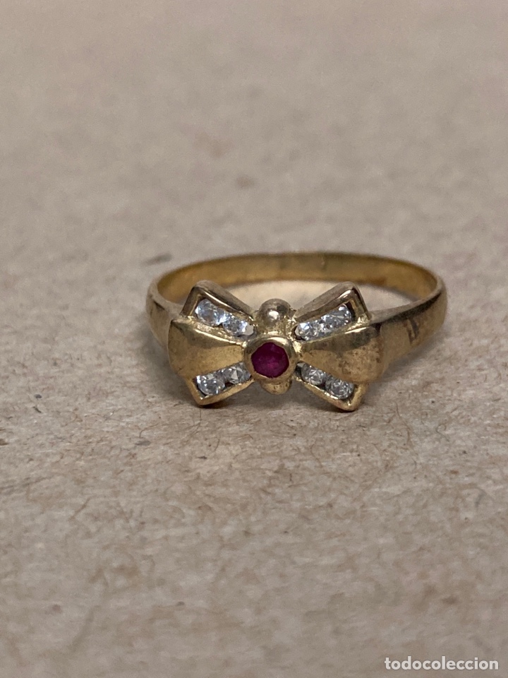 Joyeria: Sortija de plata chapada en oro 18k - Foto 6