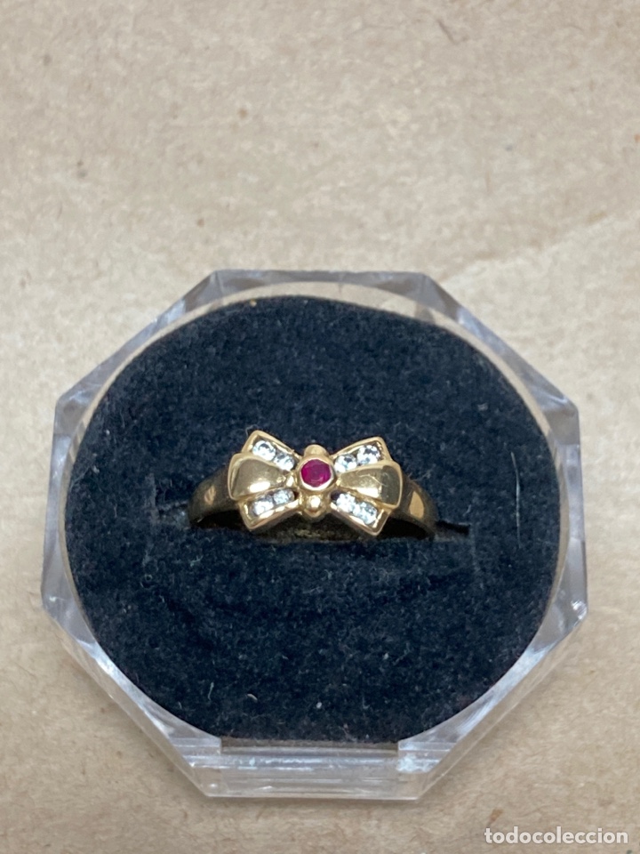 Joyeria: Sortija de plata chapada en oro 18k - Foto 1