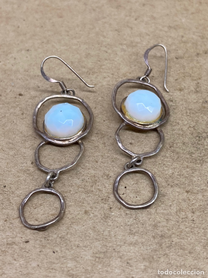 Joyeria: Pendientes de plata y piedra luna - Foto 1