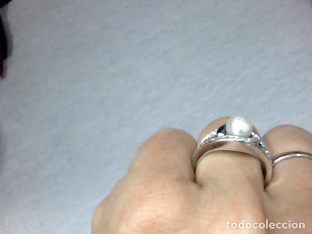 Joyeria: Anillo oro blanco 18 kts con perla - Foto 4