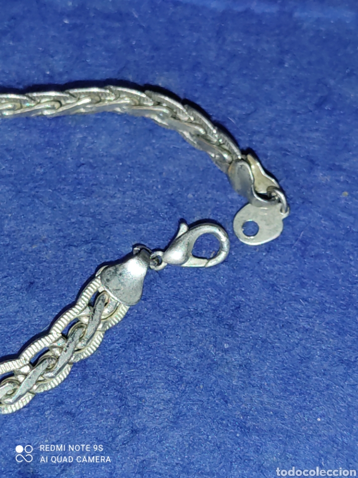 Joyeria: Pulsera plateada trenzada.Vintage. - Foto 3