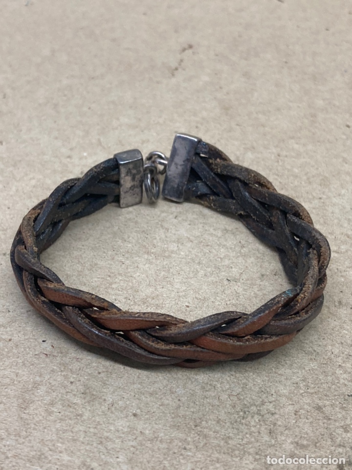 Joyeria: Pulsera de plata y cuero - Foto 1