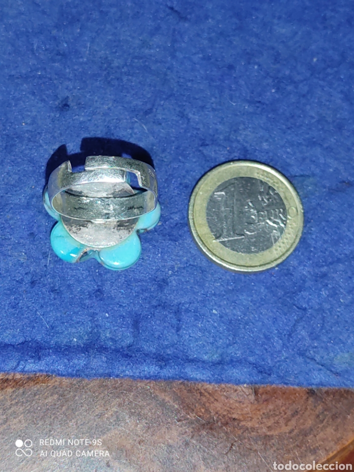 Joyeria: Anillo de plata contrastada con flor de cristal de murano. - Foto 3
