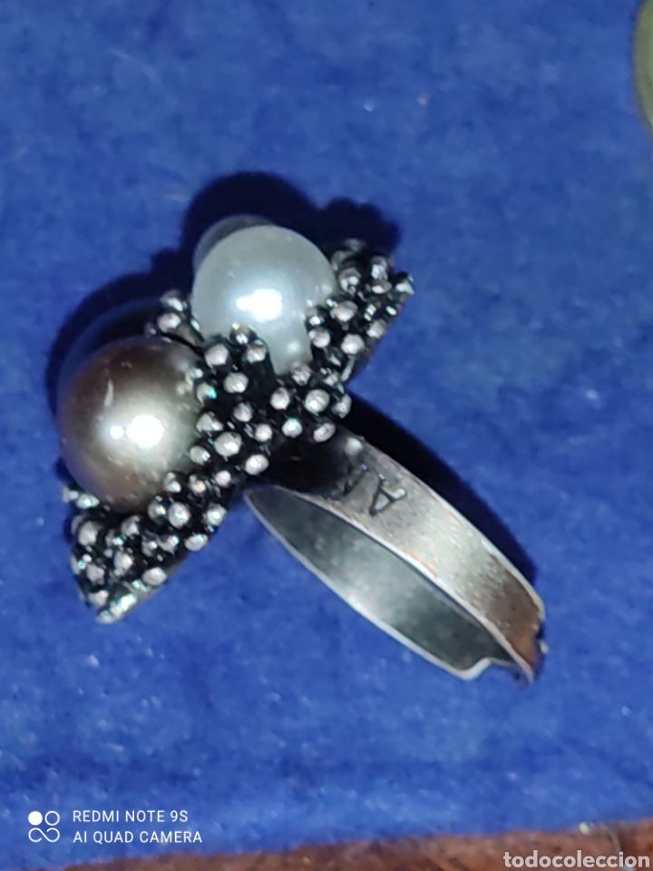 Joyeria: Anillo de plata y perlas ajustable. - Foto 5