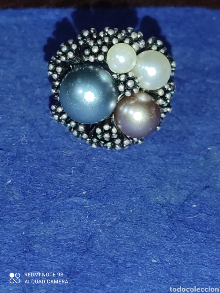 Joyeria: Anillo de plata y perlas ajustable. - Foto 7
