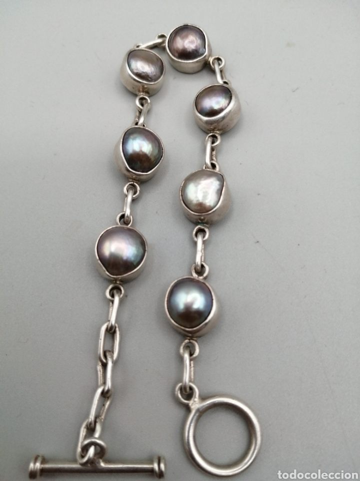 Joyeria: Pulsera plata de ley y perlas de Tahiti - Foto 2