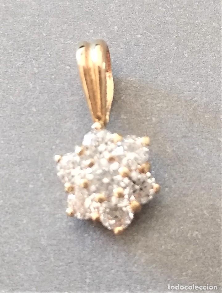 Joyeria: COLGANTE ROSETA EN ORO 18k Y CIRCONITAS - Foto 2