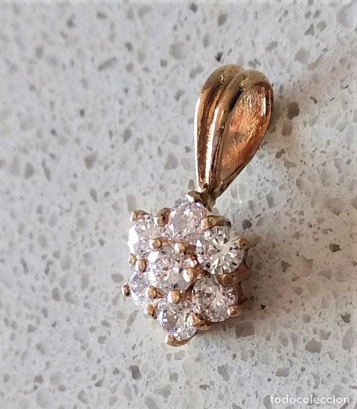 Joyeria: COLGANTE ROSETA EN ORO 18k Y CIRCONITAS - Foto 4