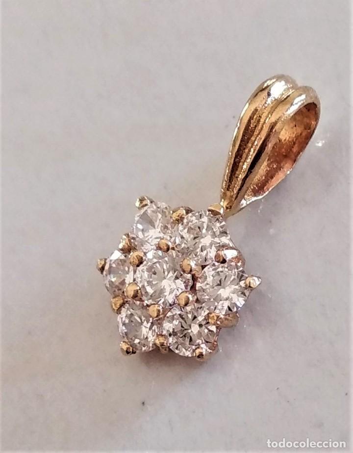 Joyeria: COLGANTE ROSETA EN ORO 18k Y CIRCONITAS - Foto 6
