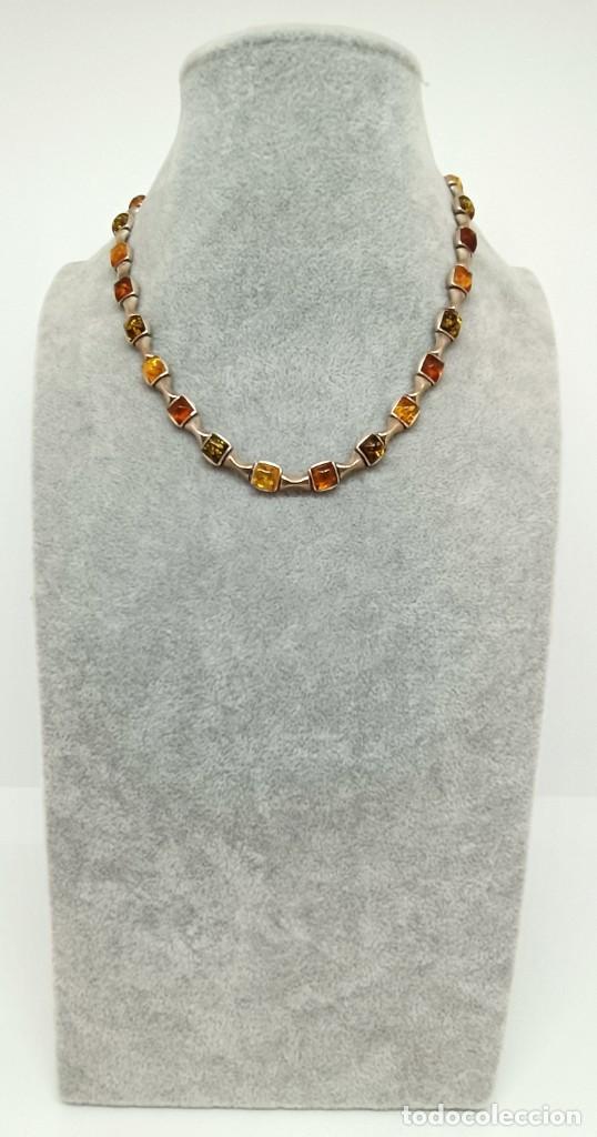 Joyeria: Gargantilla de plata y &aacute;mbar. - Foto 2
