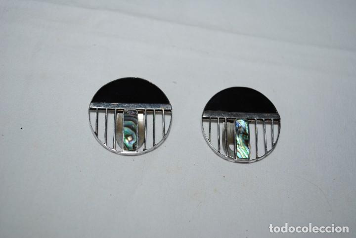 Joyeria: PENDIENTES DE PLATA , AZABACHE Y NACAR . - Foto 1
